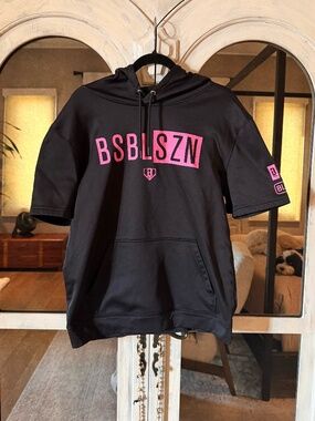 Men's Baseball Lifestyle 101 Short Sleeve Hoodie, Sz M